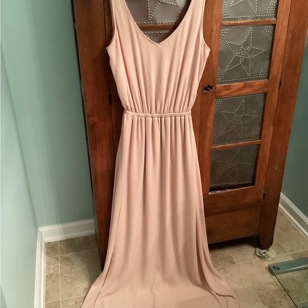Long Dusty Blush Dress Style- Kendall
